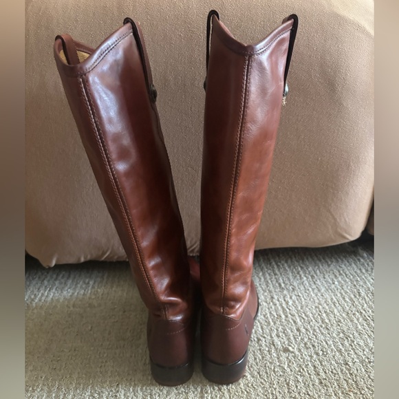 Frye Melissa Tall Button Boots Cognac Brown Size 5B - Picture 3 of 10